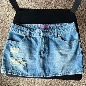 Edikted Blue Black Mini Skirt Casual